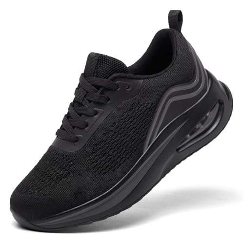 Trainers for Women Black Running Shoes Ladies Arch Support Memory Foam Plantar Fasciitis Orthopedic...