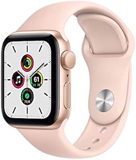 Apple Watch SE GPS (40mm) - Gold Aluminium Case with Pink Sand Sport Band (Renewed)