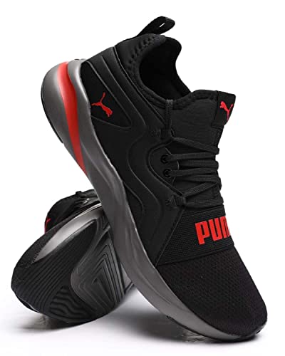 PUMA PUMA Men's Softride Rift Breeze Running Shoes, Black Red, 11
