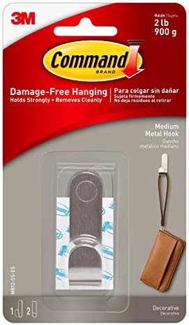 Command 17032BR-4ES Small Metallic Hook-Gold, One Size