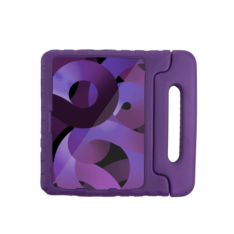 Coque iPad Mini 1 2 3 4 5 violette antichoc en silicone rigide avec poignée