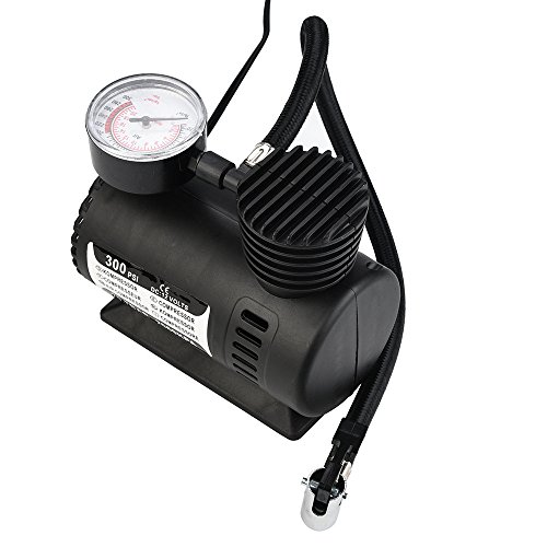 Iusun Mini Air Compressor 300 PSI Bike Car Inflate Tire Balls Perfect DIY Home Tools,Air Pump for Car and Bicycle Tires, Sports Balls, Airbeds, Balloon,Football, Basketball