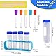 Cfcyhla Pipette Kinder 10 Stück Plastik Pipetten Kinder 5 ML,Silikon Plastik Pipette Baby 5ml,Pipette Set mit Tropfpipetten und Reagenzglasständer für Baby-Futterspender, Süßigkeitenformen