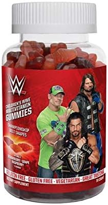 WWE Children's Championship Title Belt Multi-Vitamin Gummies (70ct) Raspberry