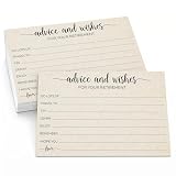 321Done Retirement Party Advice and Wishes Cards, 4x6 Tan, Pack of 50 Note Cards, Game Activity, Ad Lib Prompts, Made in USA