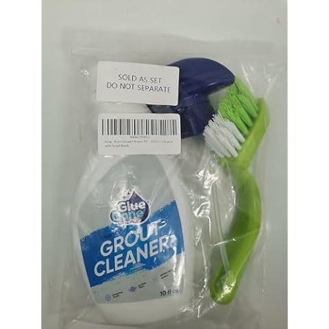Glue Gone Grout Cleaner Kit - 10 Fl Oz Cleaner with Grout Brush Cover
