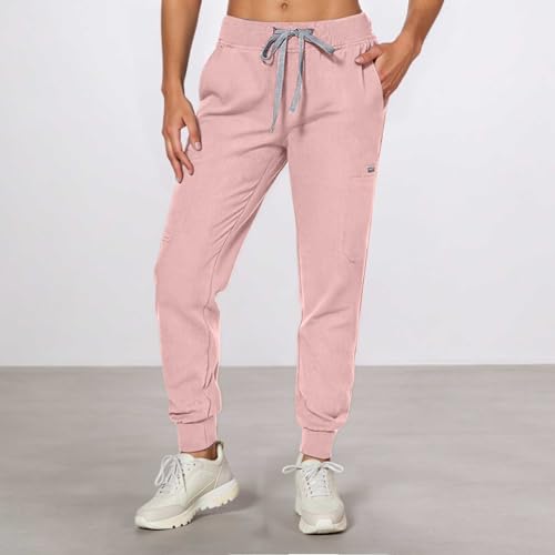 Pantalon décontracté professionnel rose fluide taille M tendance - 2