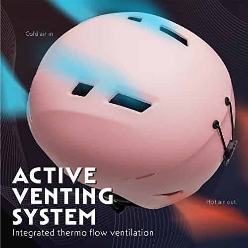 Stomp Ski & Snowboarding Snow Sports Helmet For Men & Women With Removable & Washable Liner And Ear Pads, Ce & Astm Certified (Matte Pink, Medium) #TOP6