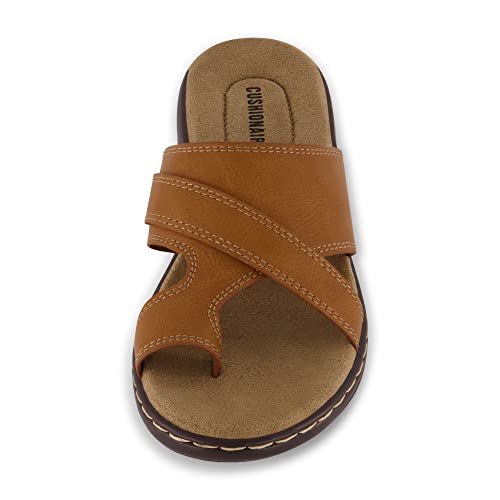 CUSHIONAIRE Blare Comfortable Arch Support Womens Sandals - Flat Slip On Toe Loop Sandals for Women with Memory Foam3