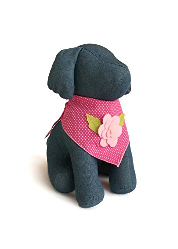 Tail Trends Easter Dog Bandanas With Pink Rose Design Fits Medium To Large Sized Dogs - 100% Cotton #TOP2