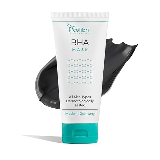 Aktivkohle Gesichtsmaske mit 2% BHA Salicylsäure - reinigt das Gesicht und verkleinert die Poren der Haut - Tiefenreinigung Maske mit Totes-Meer-Salz - 150 ml von colibri skincare - Made in Germany