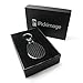 iPick Image for Honda Red Logo Civic Type R Real Black Carbon Fiber with Leather Strap Large Tear Drop Key Chain - Official Licensed