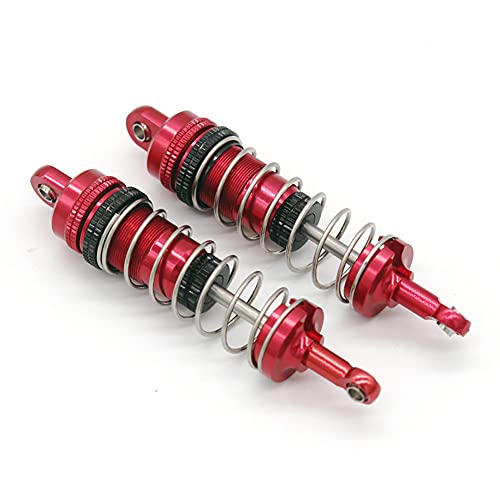 RC Shock Absorber,YZtree 2PCS RC Metal Shock Absorber Assembled Replacement for WLToys 1:14 Remote Control Car 144001 124019, Red