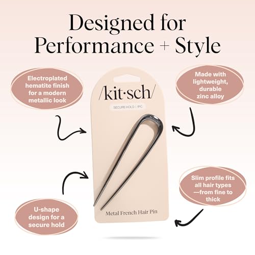 Kitsch French Pin für Damen - Hämatit, 1 Stück – Ansicht 4