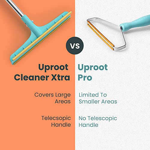 Uproot Clean Xtra - Pet Hair Removal Broom With Telescopic 60" Handle & Innovative Metal Edge Design - Pet Hair Broom - Durable Carpet Rake For Pet Hair Removal - Easy Pet Hair Remover For Carpet #TOP5