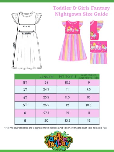 Peppa Pig Toddler Girls Rainbow Dress Up Fantasy Gown Nightgown Pajamas (5T, Pink) #TOP1