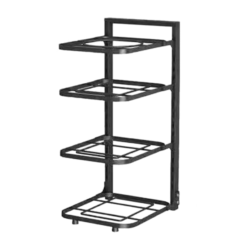 Wisecoco Organizador de Sartenes, Organizador de Ollas y Sartenes, Organizador de Ollas de Esquina Redonda de Cojinete Fuerte Multicapa para Almacenamiento de Armario de Cocina(4 Tier)