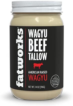 100% American Wagyu Tallow, Pit Master Secret Weapon, Certified Wagyu, KETO, PALEO, CARNIVORE, WHOLE30 friendly, Non-Hydrogenated, USA Sourced, 14 oz.