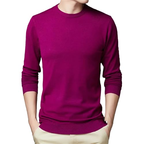 Men's Winter Knit Sweater Round Neck Bottoming Sweater Thin Section Slim Pullover