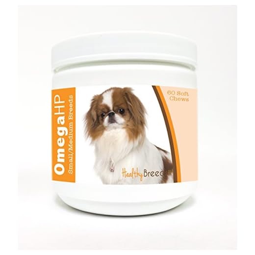 Healthy Breeds Japanese Chin Omega HP Fatty Acid Skin and Coat Support Soft Chews 60 Count