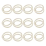 6/12 servilleteros dorados de aleación con diseño en espiral, hebillas para cena, boda, fiesta, decoración de mesa
