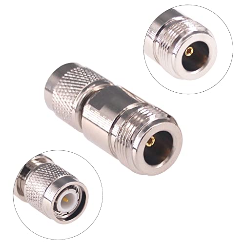 2pcs Adaptador coaxial TNC macho a N hembra miniatura 2