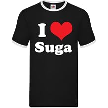 Dressdown I Love Suga - Mens Contrast Ringer T-Shirt