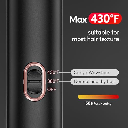 Terviiix Portable Cordless Hair Straightener, Max 430°F Mini Flat Iron For Travel thumb #2