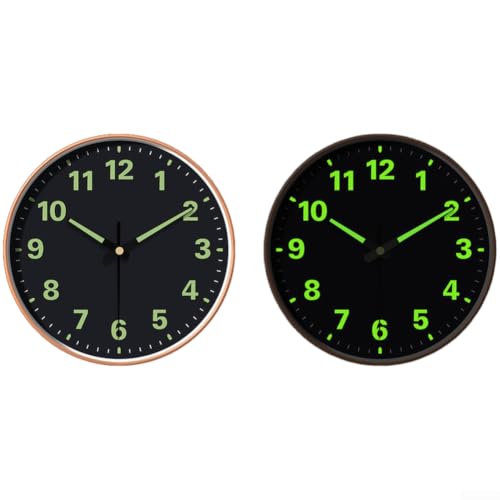 Horloge murale phosphorescente pour salon et chambre à coucher moderne