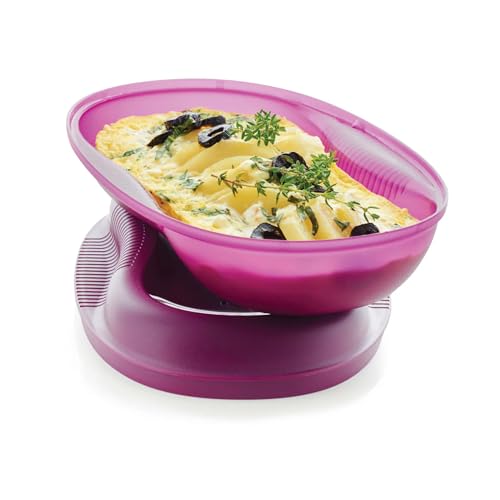 Tupperware Micro Delight Microwave Omelette Maker, Egg Cooker, Microwave Veggie Steamer