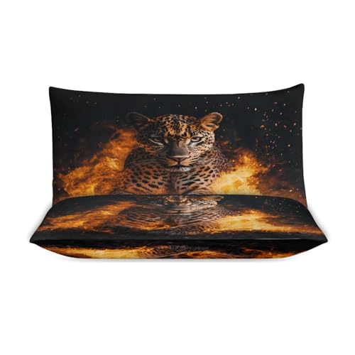 Housse de couette léopard facile à laver pour lit enfants et ados - 4