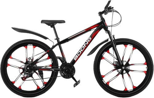 ���]�� �X�|�[�c�p ���[�h�o�C�N 24�C���`/26�C���` 21�i�ϑ� �_�u���f�B�X�N�u���[�L ���Y�f�|�t���[�� �}�O�l�V�E�������z�C�[�� �j���������p �X�g���[�g�o�C�N ���[�h���[�X�Ή� (�u���b�N × ���b�h, 24��)