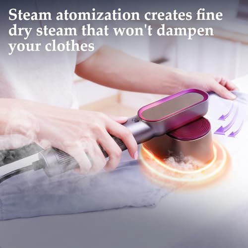 Steamer Dampfglätter 1000W, 2-in-1 Tragbarer Reisebügeleisen Mini mit 9s Schnellaufheizung, 110-240V Weltweite Spannung，Ideal für Reise, Büro und Haushalt