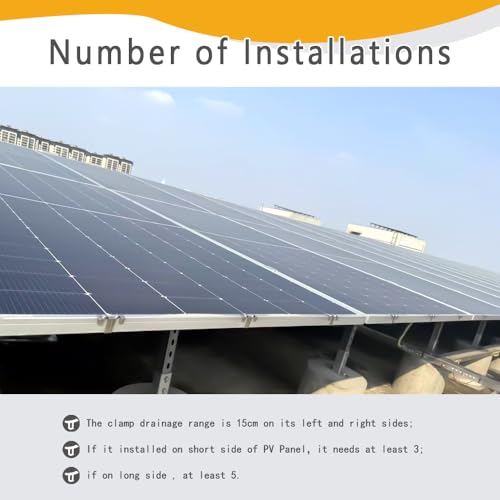 Solarpanel Wasserablauf Clip, Solarpanel Schlammentfernungsclip, Edelstahl Reinigungsclips für Zur Automatischen Entfernung von Regenwasser und Staub von Solarpanel 30 Stück（Drainage Clip-30mm)