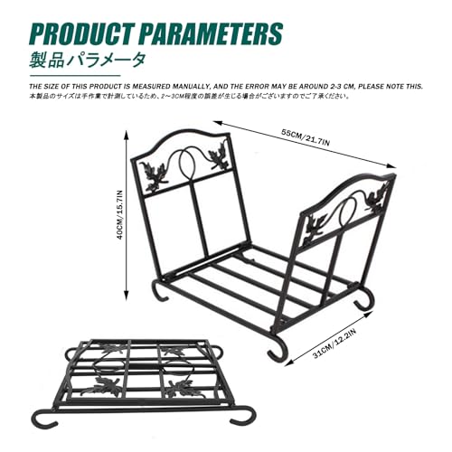 Étagère à bûches pliable rangement peu encombrant bûches de cheminée intérieur