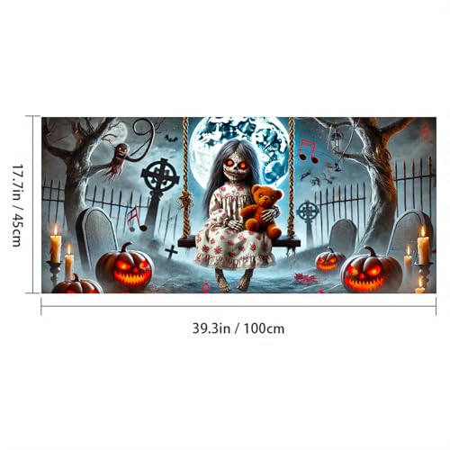 Film de privacidad para ventana con diseño Halloween 39.3x17.7 pulg miniatura 4