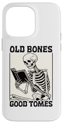 Old Bones Good Tomes Book Lover Bookworm �X�P���g���u�b�N �X�}�z�P�[�X iPhone 14 Pro Max �p
