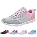 KVOTUU Womens Bowling Shoes Breathable Mesh Walking Shoes Comfortable Air Cushion Running Shoe Fashion Sneakers Lightweight Athletic Sneakers Casual Loafers Black
