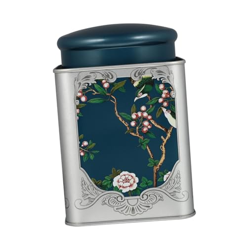 TOYANDONA Barattolo per Tè Quadrato in Metallo con Chiusura Ermetica Contenitore Multiuso per Tisane e Foglie Sfuse Scatola Conservazione Freschezza per Casa Negozio e Eventi
