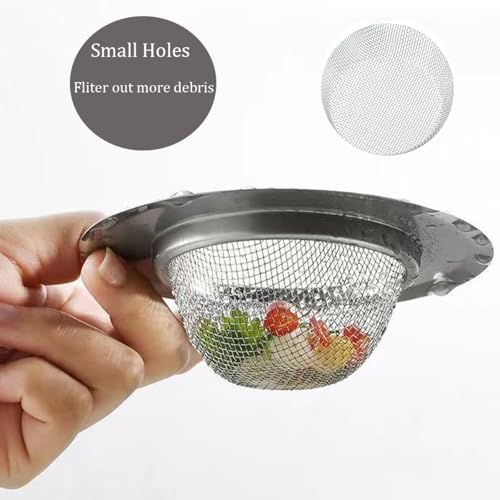 Colador de acero inoxidable para fregadero 2 piezas miniatura 6
