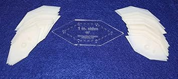 Mylar 1 Inch Flattened 60 Hexagon 51 Piece Set - Quilting/Sewing Templates