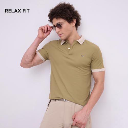 Image of Nostrum Mary Half Sleeve Polo T-Shirt with Two-Tone Collar, Stylish T Shirt for Men, Polo Tshirts for Men, Cotton T Shirt for Man, Casual Tshirt for Mens Boys