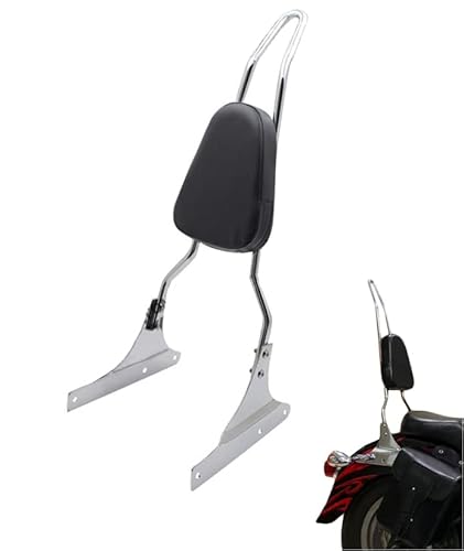Backrest Sissy Bar With Comfortable Pad Compatible With Harley Heritage Softail Flstc/Springer Flsts 1997-2017 (Chrome) #TOP28