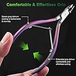 Cuticle Trimmer Cuticle Nippers Clippers Stainless Steel Hangnail Remover Extremely Sharp Cutter Pedicure Manicure Tool, opove X7 Rainbow Gradient - Image 3