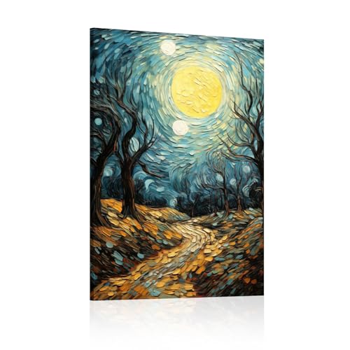 Tableau Paysage Automne Décoration Toile Salon Moderne 65x90 cm