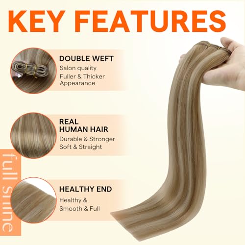 Image of Full Shine Weft Hair Extensions, 80G 12 Inch, Sew In Remy Hair