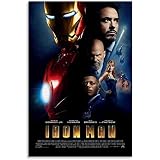 AOXULIU impression sur toile 40x60cm Sans cadre Iron Man affiche Bar Vintage Impressions Sur Toile Décoration Murale Bureau Maison