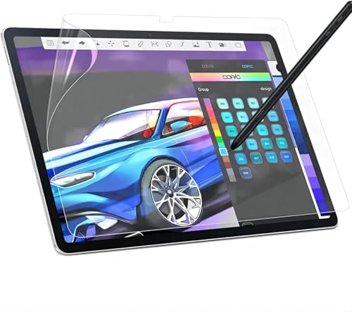 Image of Paper Screen Protector Compatible with Samsung Galaxy Tab S10 Plus 2024 / S9+ / S9 FE+ 2023 12.4-Inch PET Film For Writing, Drawing & Note-Taking-Matte