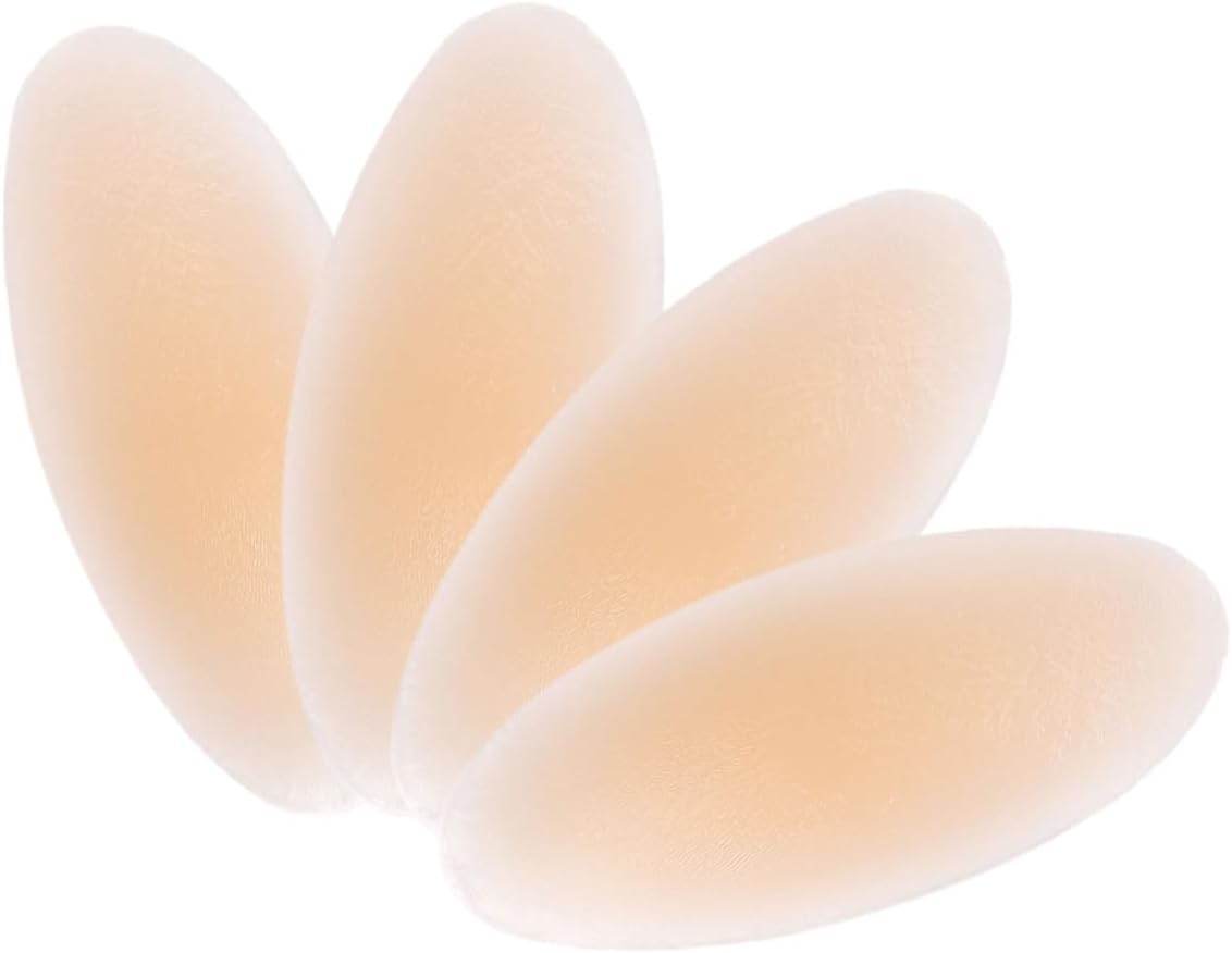 Hemoton Silicone Self-Adhesive Soft Calf Pads Protective Leg Shape Support Patches Skin Color Breathable Anti-Chafing Pads for Men and Women Sports Medicine