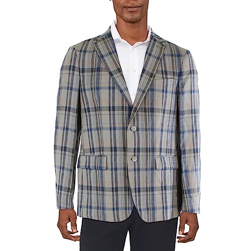 Lauren Ralph Lauren Mens Lassiter Linen Classic Fit Two-Button Blazer Tan 38R